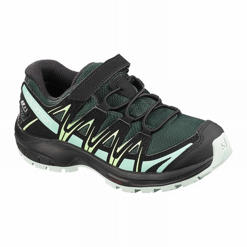 Salomon Singapore Kids Hiking Shoes - XA PRO 3D CSWP K Green/Black | 63145-TKSR